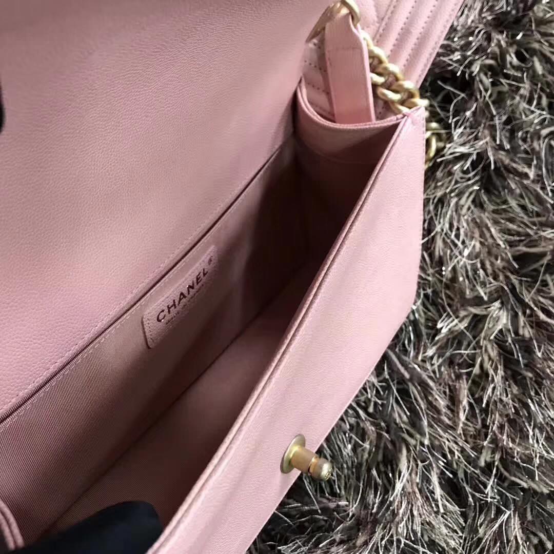 pink chanel boy bag